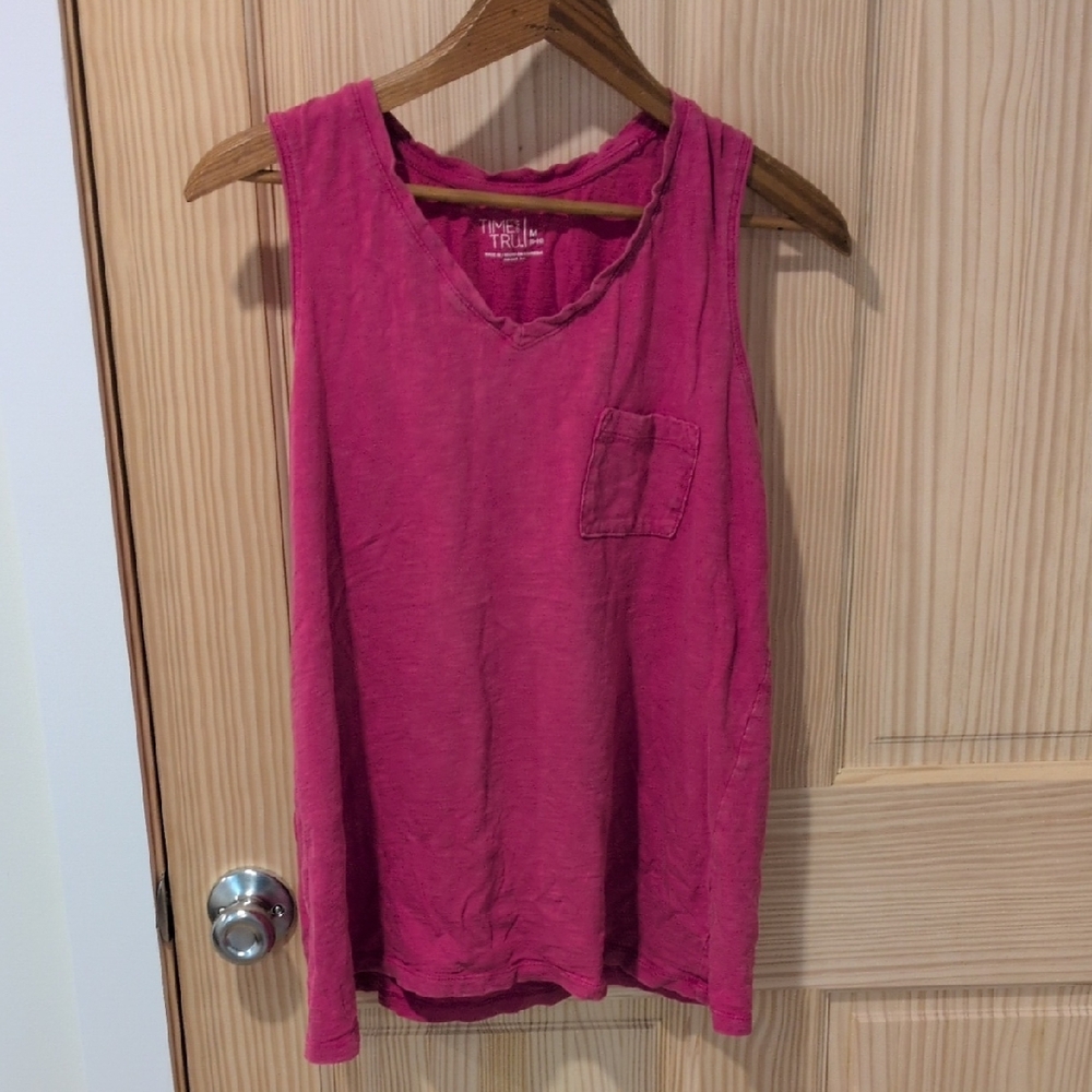 Time and Tru Fuchsia Tank Top